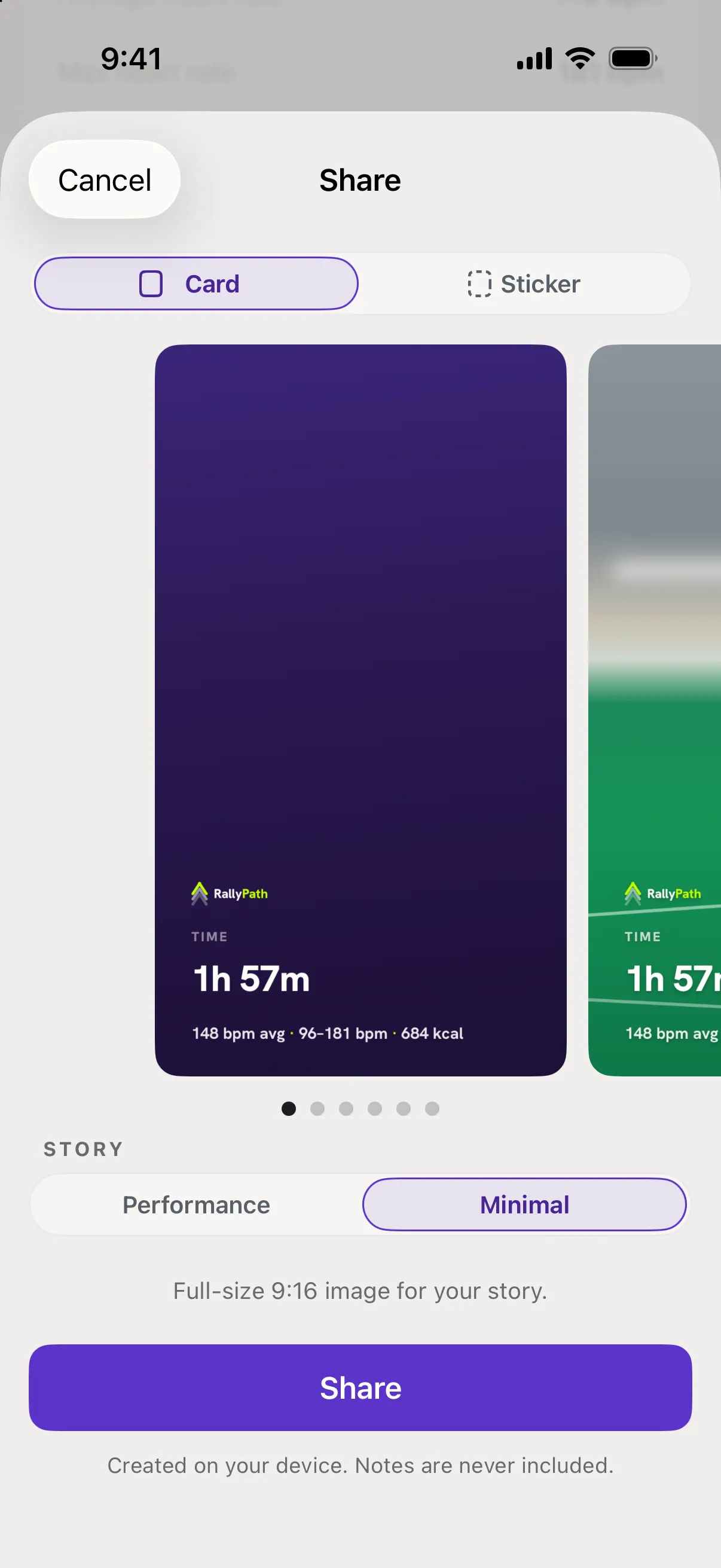 Minimal: time and one line of stats.